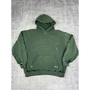 Vtg Shady LTD Sweatshirt Mens Large Green‎ Y2K Distressed Hip Hop Rap Grunge